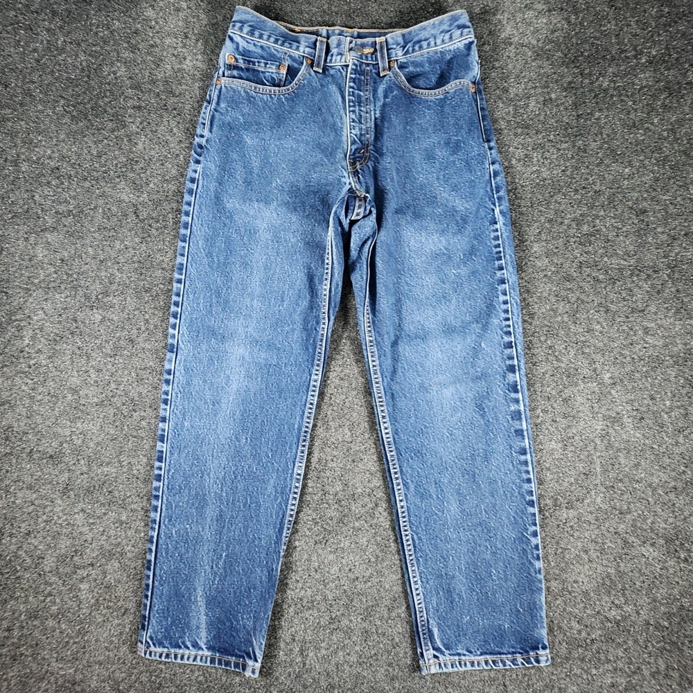 VTG 2002 Levis 550 Mens 32x30 Made in USA Relaxed Fit Tapered Blue Jeans Y2K